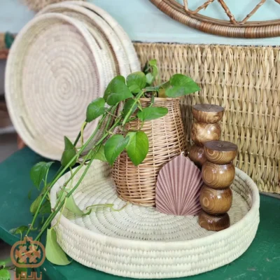 سینی حصیری دسته مخفی